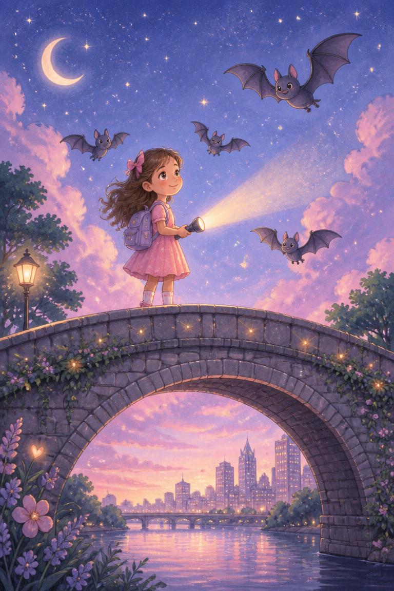 Bridge to Bat City book cover illustration